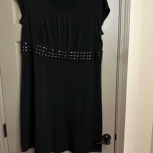 Alfani Black Dress with Studded Waist 2x Plus Size